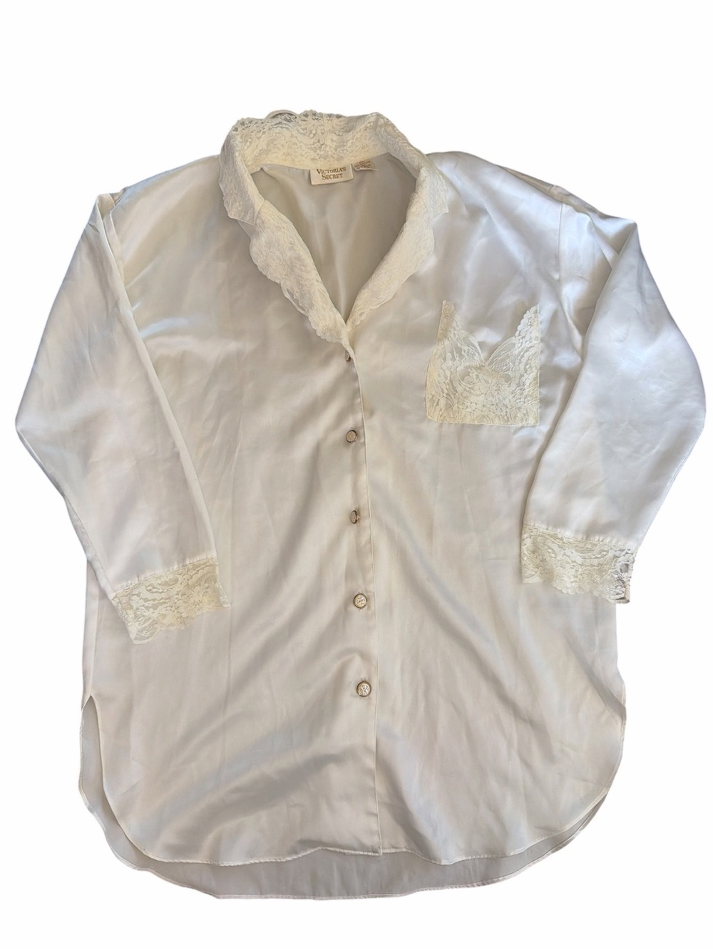 Vintage Victoria's Secret Lace Pajamas Set Large